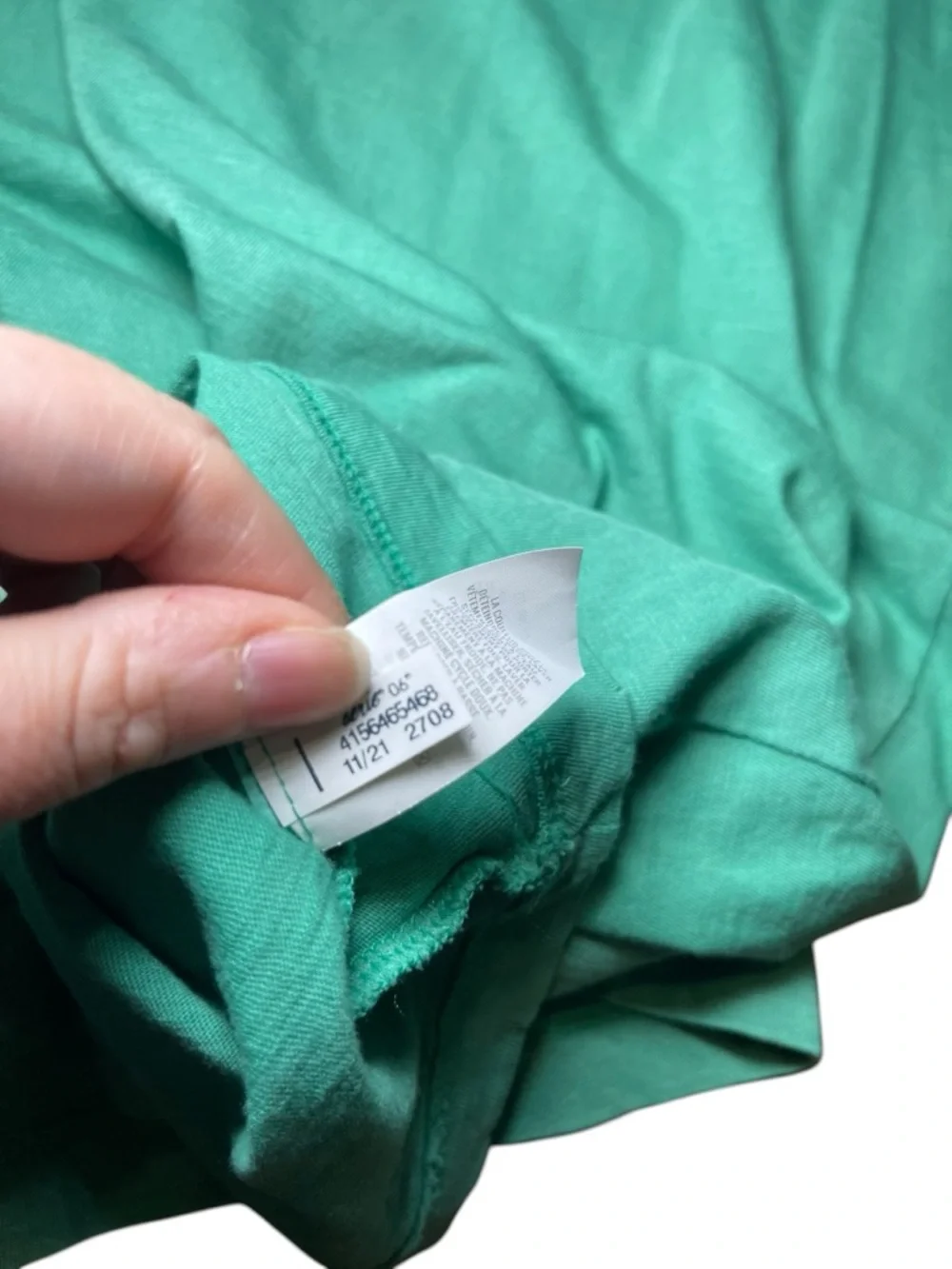 Aerie Mint Green Cotton Distressed V-Neck Oversized Boyfriend T-Shirt Size Large - Picture 11 of 16